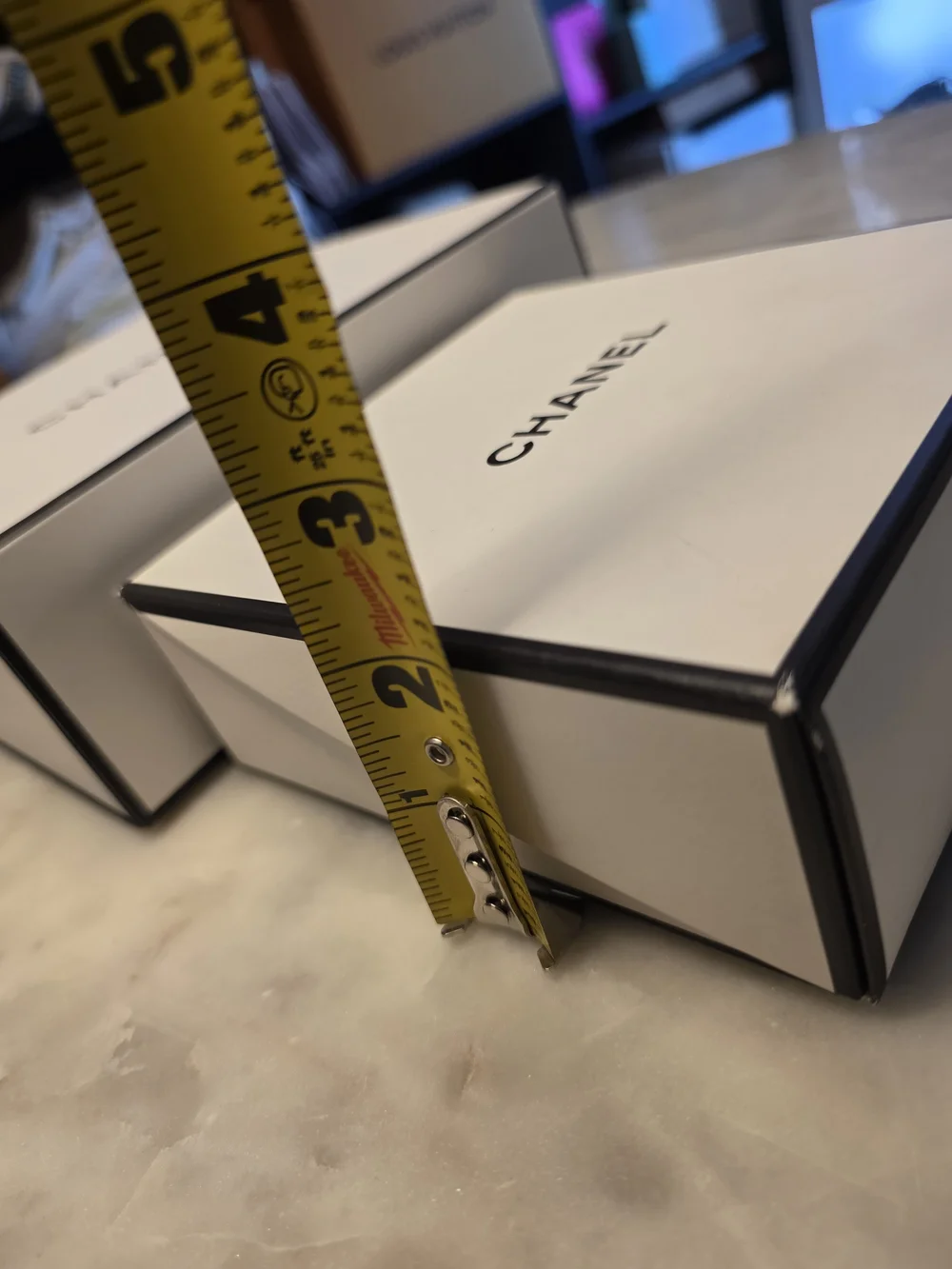 Authentic CHANEL White and Black Empty Gift Box  2-piece Set